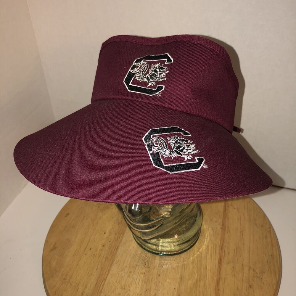 Vintage USC Gamecocks USA Made Hat Golf Visor Womens Bow South Carolina 80s 90s